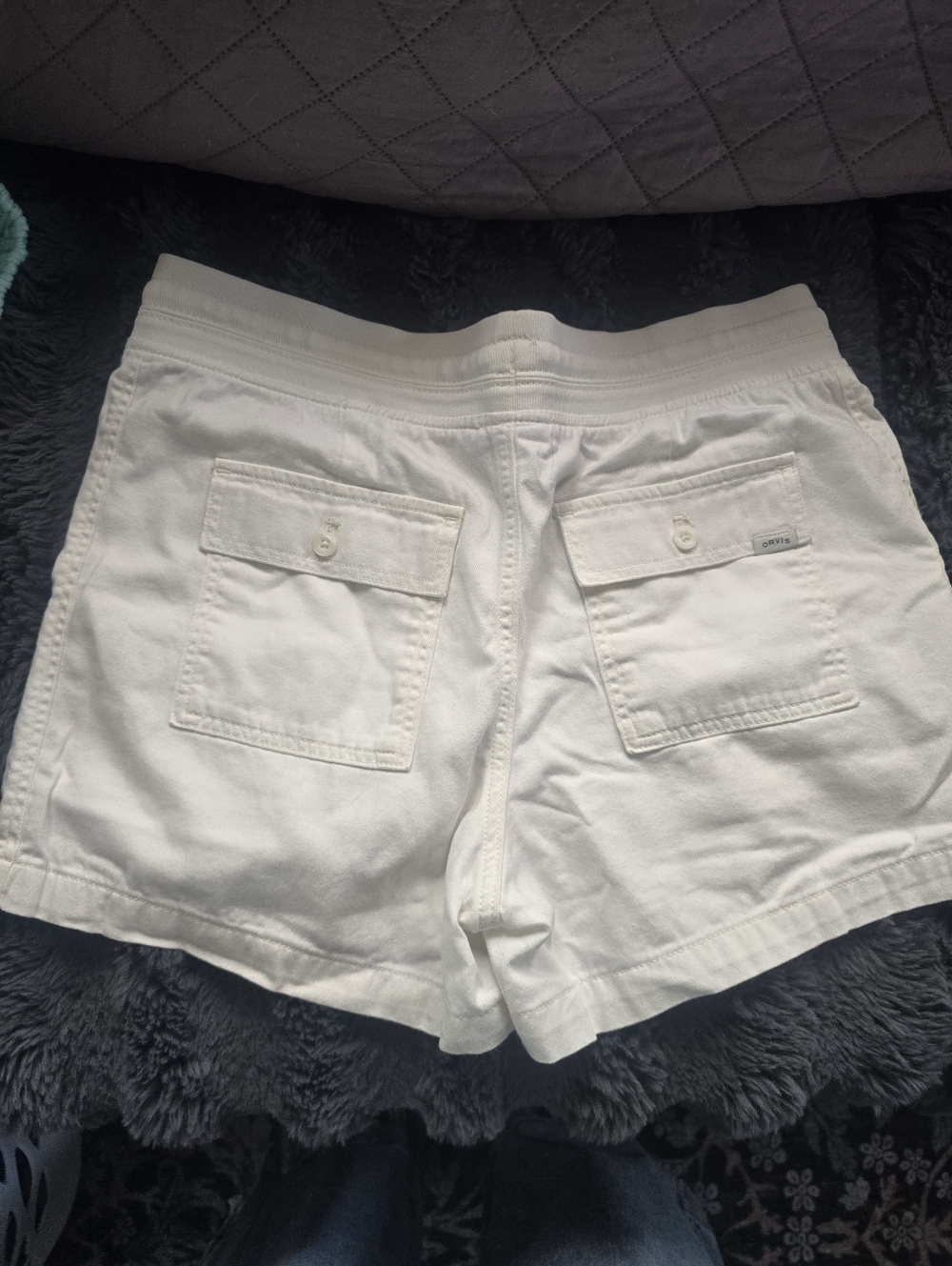 Orvis White Drawstring Shorts Size M Casual Summer Lightweight Comfort